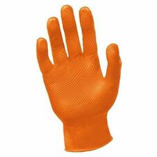 RONCO Octopus Grip Examination Gloves - 6 mil (0.15 mm) Thickness - Chemical, Wet Protection - Small Size - For Right/Left Hand - Nitrile - Orange - Latex-free, Non-sterile, Ambidextrous, Diamond Textured, Raised Diamond Grip, Chemical Resistant, Diamond Embossed Palm - For Printing, Industrial, Janitorial Use, Veterinary, Hospitality, Automotive, Electronic, Laboratory, Food Service, Meat Packing, Environmental Service, ... - 500 Gloves/Case - 50 / Box