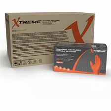 Xtreme Nitrile Gloves, Powder-Free, 6 mil, 9.50" Length, XXL, Orange, 100/Carton