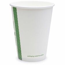 12oz Hot Cup, 89-Series, White, Green, 1000/Carton