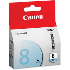 Canon CLI-8PC Ink Cartridge - Inkjet - Standard Yield - Cyan - 1 Each