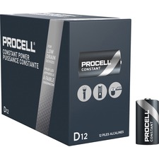 Duracell Procell Alkaline D Batteries - For Multipurpose - D - 14000 mAh - 1.5 V DC - 12 / Box