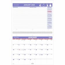 At-A-Glance Monthly Wall Calendar - Julian Dates - Monthly - 1 Year - January 2023 - December 2023 - 1 Month Single Page Layout 1 Month Double Page Layout - 11" x 8 1/2" Sheet Size - 1.50" x 1.25" Block - Wire Bound - Desktop - White - Paper - Reference Calendar, Hole-punched - 1 Each