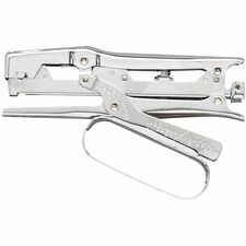 Advantus Ace Chrome Clipper Stapler - 20 of 20lb Paper Sheets Capacity - 210 Staple Capacity - Full Strip - 1/4" Staple Size - 1 Each - Chrome