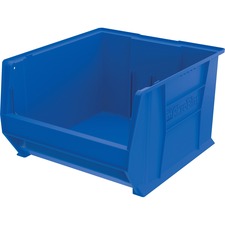 Akro-Mils Super-Size AkroBin - Internal Dimensions: 16.56" Width x 16.87" Depth x 11.37" Height - External Dimensions: 18.4" Width x 20" Depth x 12" Height - 300 lb - Heavy Duty - Stackable - Polymer - Blue - 1 Each