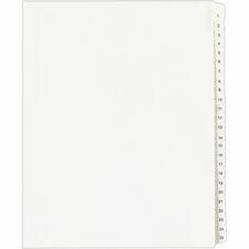 Avery® Collated Legal Exhibit Dividers - Allstate Style - 25 x Divider(s) - Printed Tab(s) - Digit - 1-25 - 25 Tab(s)/Set - 8.5" Divider Width x 11" Divider Length - Letter - White Paper Divider - White Tab(s) - Recycled - Reinforced Tab, Rip Proof, Unpunched - 25 / Set