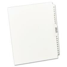 Avery® Premium Collated Legal Exhibit Dividers with Table of Contents Tab - Avery Style - 26 x Divider(s) - Printed Tab(s) - Digit - 76-100 - 26 Tab(s)/Set - 8.5" Divider Width x 11" Divider Length - Letter - White Paper Divider - White Tab(s) - Recycled - Reinforced Tab, Unpunched - 25 / Set