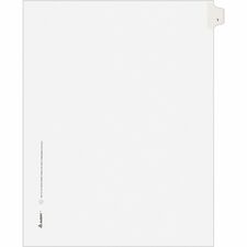 Avery® Individual Legal Exhibit Dividers - Avery Style - Unpunched - 25 x Divider(s) - 25 Printed Tab(s) - Digit - 1 - 1 Tab(s)/Set - 8.5" Divider Width x 11" Divider Length - Letter - White Paper Divider - Clear Tab(s) - Recycled - Reinforced Tab, Rip Proof, Unpunched - 25 / Pack