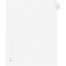 Avery® Individual Legal Exhibit Dividers - Avery Style - Unpunched - 25 x Divider(s) - 25 Printed Tab(s) - Digit - 2 - 1 Tab(s)/Set - 8.5" Divider Width x 11" Divider Length - Letter - White Paper Divider - White Tab(s) - Recycled - Reinforced Tab, Rip Proof, Unpunched - 25 / Pack