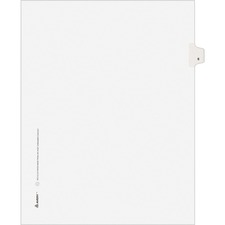 AVE11916 - Avery® Individual Legal Exhibit Dividers - Avery Style - Unpunched