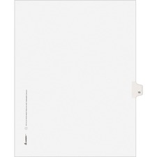 AVE11925 - Avery® Individual Legal Exhibit Dividers - Avery Style - Unpunched