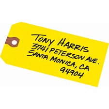 Avery® Shipping Tags - Unstrung - 4.75" Length x 2.37" Width - Rectangular - 1000 / Box - Card Stock - Yellow