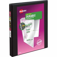 Avery® Durable View 3 Ring Binder - 1/2" Binder Capacity - Letter - 8 1/2" x 11" Sheet Size - 120 Sheet Capacity - 3 x Slant Ring Fastener(s) - 2 Pocket(s) - Polypropylene - Recycled - Pocket, Durable, Tear Resistant, Flexible, Split Resistant, Sturdy - 1 Each