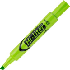 Avery® Desk-Style, Fluorescent Green, 1 Count (24020) - Chisel Marker Point Style - Refillable - Fluorescent Green Water Based Ink - Green Barrel - 1 Dozen