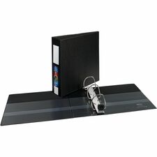Avery Heavy Duty Binder3" , One Touch&trade; Locking D Rings, Black - 3" Binder Capacity - Letter - 8 1/2" x 11" Sheet Size - 670 Sheet Capacity - Ring Fastener(s) - 4 Internal Pocket(s) - Polypropylene - Black - Label Holder, Pocket, One Touch Ring,