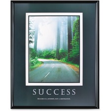 Advantus Success Motivational Poster - 24" (609.60 mm) Width x 30" (762 mm) Height - Black Frame
