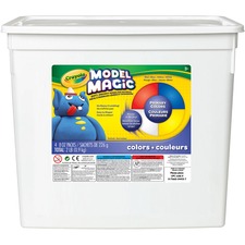 Crayola Model Magic Modeling Material - Clay Craft - 8.50" (215.90 mm)Height x 8.50" (215.90 mm)Width x 5.50" (139.70 mm)Depth - 1 / Box - Assorted