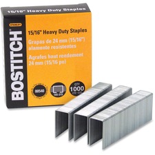 Stanley-Bostitch 15/16" Heavy-duty Staples - Heavy Duty - 15/16" Leg - 1/2" Crown - Holds 215 Sheet(s) - Chisel Point - High Carbon Steel - 1000 / Box