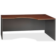 Bush Business Furniture Series C 72W Right Hand Corner Module - 71" x 35.5" x 1" x 29.8" - File Drawer(s) - Material: Pressboard, Polyvinyl Chloride (PVC), Engineered Wood - Finish: Graphite, Hansen Cherry, Thermofused Laminate (TFL) - Scratch Resistant, Stain Resistant, Abrasion Resistant, Grommet, Dent Resistant, Cord Management, Ball-bearing Suspension, Lockable Drawer, Durable - For Office