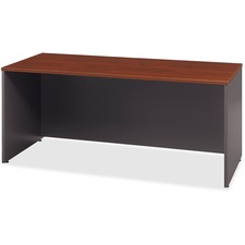Bush Business Furniture Series C 72W Credenza Shell - 71" x 23.3" x 1" x 29.8" - File Drawer(s) - Material: Pressboard, Polyvinyl Chloride (PVC), Engineered Wood - Finish: Graphite, Hansen Cherry, Thermofused Laminate (TFL) - Scratch Resistant, Stain Resistant, Abrasion Resistant, Grommet, Dent Resistant, Cord Management, Ball-bearing Suspension, Lockable Drawer, Durable - For Office