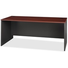 Bush Business Furniture Series C 72W Desk Shell - 71" x 29.4" x 1" x 29.8" - File Drawer(s) - Material: Pressboard, Polyvinyl Chloride (PVC), Engineered Wood - Finish: Graphite, Hansen Cherry, Thermofused Laminate (TFL) - Scratch Resistant, Stain Resistant, Abrasion Resistant, Grommet, Dent Resistant, Cord Management, Ball-bearing Suspension, Lockable Drawer, Durable - For Office