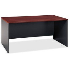 Bush Business Furniture Series C 66W Desk Shell - 66" x 29.4" x 1" x 29.8" - File Drawer(s) - Material: Pressboard, Polyvinyl Chloride (PVC), Engineered Wood - Finish: Hansen Cherry, Thermofused Laminate (TFL) - Scratch Resistant, Stain Resistant, Abrasion Resistant, Grommet, Dent Resistant, Cord Management, Ball-bearing Suspension, Lockable Drawer, Durable - For Office