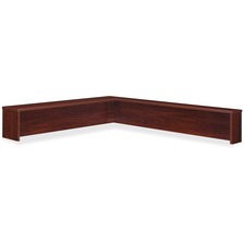 Bush Business Furniture Series C Reception L-Shelf - 76.9" x 71" x 1" x 14" - Material: Pressboard, Polyvinyl Chloride (PVC), Engineered Wood - Finish: Dark Cherry, Hansen Cherry, Thermofused Laminate (TFL) - Scratch Resistant, Stain Resistant, Abrasion Resistant, Dent Resistant, Lockable Drawer, Grommet, Ball-bearing Suspension, Cord Management, Durable - For Office