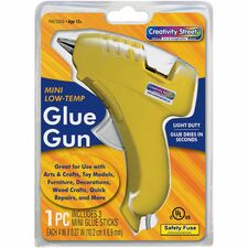 Creativity Street Trigger Style Mini Glue Gun - Light Duty - 220°F (104.4°C) - Yellow, Clear