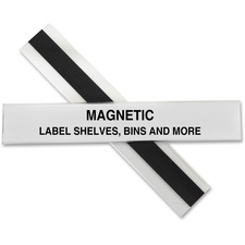 C-Line HOL-DEX Magnetic Shelf/Bin Label Holders - 1-Inch x 6-Inch, 10/BX, 87227