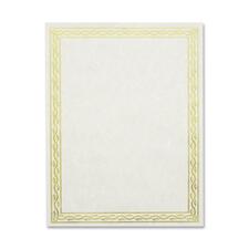 Geographics Premium Gold Foil Border Certificates - 28 lb Basis Weight - 8.5" x 11" - Inkjet, Laser Compatible - Gold with Gold Border - Parchment Paper - 12 / Pack