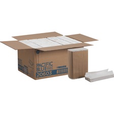 Pacific Blue Basic C-Fold Paper Towels - 10.10" x 12.70" - White - 2400 Per Carton - 10 / Carton