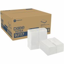 Dixie Ultra® 1/8-Fold Linen Replacement Dinner Napkin - 1 Ply - 17" x 17" - White - Paper - 100 Per Pack - 400 / Carton