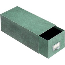 Globe-Weis Agate Index Card Storage Drawers - Internal Dimensions: 6" (152.40 mm) Width x 14.50" (368.30 mm) Depth x 4" (101.60 mm) Height - Heavy Duty - Fiberboard - Green - For Card - Recycled - 1 Each