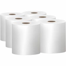 Scott Essential Universal High-Capacity Hard Roll Towels with Absorbency Pockets - 7.87" x 1000 ft - 1000 Sheets/Roll - White - Paper - 6 / Carton