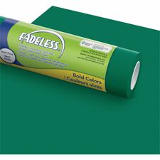 Fadeless Bulletin Board Art Paper - ClassRoom Project, Home Project, Office Project - 48"Width x 50 ftLength - 50 lb Basis Weight - 1 / Roll - Dark Green - Sulphite