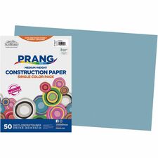 Prang Construction Paper - Multipurpose - 12"Width x 18"Length - 50 / Pack - Sky Blue