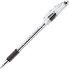 Pentel R.S.V.P. Ballpoint Stick Pens - Medium Pen Point - 1 mm Pen Point Size - Refillable - Black - Clear Barrel - 1 Each