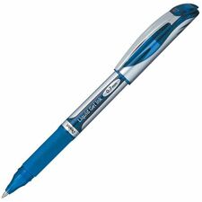 Pentel EnerGel Deluxe Liquid Gel Pens - Medium Pen Point - 0.7 mm Pen Point Size - Refillable - Blue Gel-based Ink - Silver Barrel - 1 Each