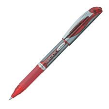 Pentel EnerGel Deluxe Liquid Gel Pen - Bold Pen Point - 1 mm Pen Point Size - Refillable - Red Gel-based Ink - Silver Barrel - 1 Each