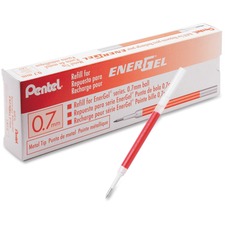 Pentel EnerGel Liquid Gel Pen Refill - 0.70 mm, Medium Point - Red Ink - Smudge Proof, Smooth Writing, Retractable - 1 Each