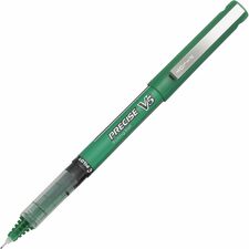 Pilot Precise V5 Extra-Fine Premium Capped Rolling Ball Pens - Fine Pen Point - 0.5 mm Pen Point Size - Green - Green Plastic Barrel - 1 Dozen