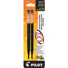 Pilot Q7 Retractable Needle Gel Refill - 0.70 mm, Fine Point - Black Ink - 2 / Pack