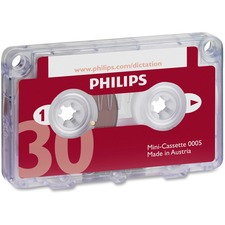 Philips Speech Mini Dictation Cassette - 10 x 30 Minute