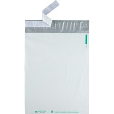 Quality Park Poly Mailing Envelopes - Catalog - 12" Width x 15 1/2" Length - Self-sealing - Polypropylene - White