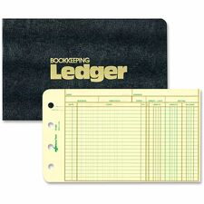 4-Ring Ledger Outfit,A-Z Tab Index,100-Pg,5x8-1/2 ,BK Cvr