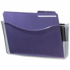 Rubbermaid Magnetic Wall File - 6.6" Height x 13.8" Width x 3" Depth - Unbreakable - Clear - Plastic - 1 Each