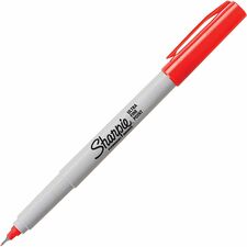 Sharpie Precision Permanent Markers - Ultra Fine Marker Point - Narrow Marker Point Style - Red Alcohol Based Ink - 12 / Box