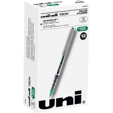 uniball™ Vision Rollerball Pens - Fine Pen Point - 0.7 mm Pen Point Size - Green - 1 Each