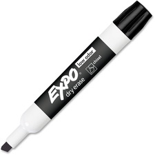 Expo Large Barrel Dry-Erase Markers - Bold Marker Point - Chisel Marker Point Style - Black - 12 / Dozen
