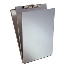 Saunders Top-Opening Storage Clipboard - 1.50" Clip Capacity - Top Opening - 8 1/2" x 14" - Aluminum - Silver - 1 Each