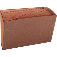 Sparco 1/3 Tab Cut Legal Recycled Expanding File - 8 1/2" x 14" - 31 Pocket(s) - Top Tab Location - Brown - 30% Recycled - 1 Each